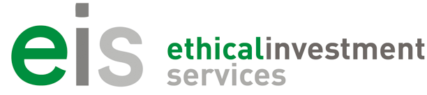 Ethical Investment Services logo. The logo has green and grey text and is on a white background.